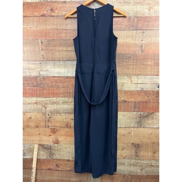 Banana Republic Womens Sleeveless Maxi Dress Size 2 Navy Polyester - Picture 6 of 6